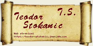 Teodor Stokanić vizit kartica